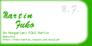 martin fuko business card