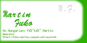 martin fuko business card